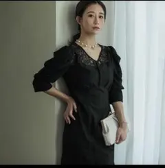 結婚式/パーティ/二次会　ワンピースドレス　黒