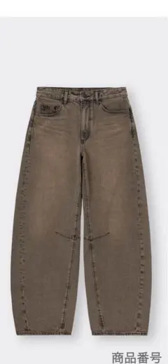 バレルレッグジーンズ(丈標準71.0～75.0cm)L37brown