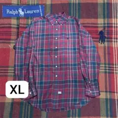 【274】Ralph Lauren チェック柄 長袖シャツ XLサイズ