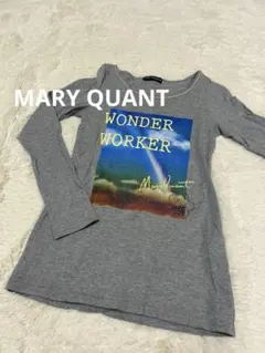 MARY QUANマリークワント ロンT グレー プリント 長袖 M
