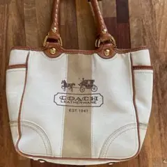 COACH コーチ ハンドルレザートートバッグ
