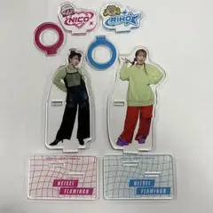 平成フラミンゴ NICO RIHO アクリルスタンド バッジセット - メルカリ