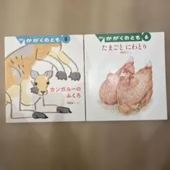 かがくのとも 絵本　動物シリーズ2冊セット　カンガルーのふくろ　たまごとにわとり