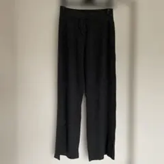 ユニクロUNIQLO ワイドパンツ　ダークグレー XL