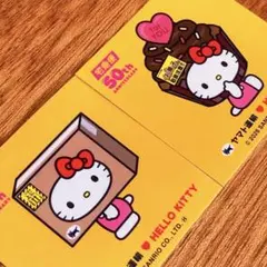 【匿名配送】ヤマト運輸　HELLO KITTY 宅急便50周年記念ステッカー2枚