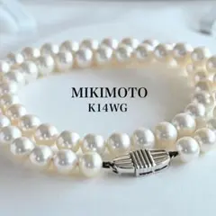 【最高品位・花珠】ミキモト　アコヤ　パール　ネックレス　ホワイトゴールド　8.0