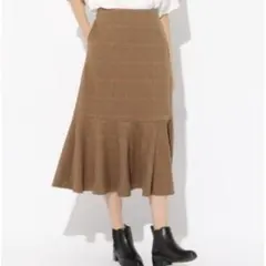 LOWRYS FARM フリル付きチェックスカート