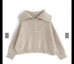 ハーフジップ ニット