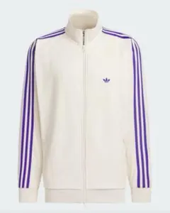 アディダスオリジナルス　ベッケンバウアー トラックジャケット　ベージュ　紫