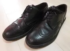 GEOX ジェオックス 黒のレザーウィングチップドレスシューズ