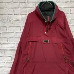 コロンビア　ハーフジップマウンテンパーカーレッドM アウトドア908