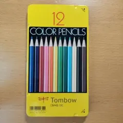 トンボ鉛筆 色鉛筆 12色セット CB-NQ12C 缶入