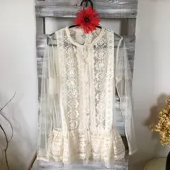 ⚫︎unglid レースブラウス/長袖ブラウス/ブラウス/レース