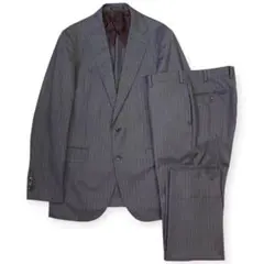 【美品】HILTON ANGELICO グレーストライプ シングルスーツ YA8