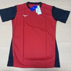 MIZUNO バドミントンウェア シャツ レッド×ブラックL