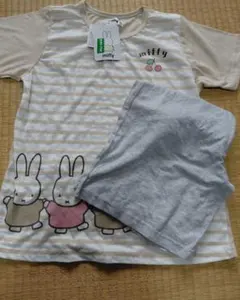 miffy ストライプ柄 パジャマセット 140