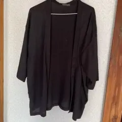 RECORDING BIRDS ブラック カーディガン LL