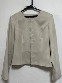 ketty ノーカラージャケット ベージュ 2