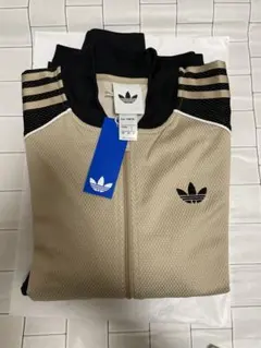 adidas ルーズ メッシュ トラックトップ 【S】藤井風ベージュ/ブラック