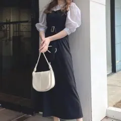 dazzlin シアータックカットワンピース ネイビー 量産 結婚式 お呼ばれ