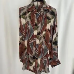 slyit 幾何学模様 長袖シャツ