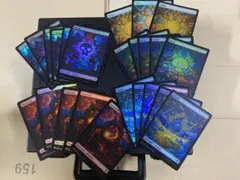英語版　MTG 団結のドミナリア　ステンドグラス　基本土地　foil