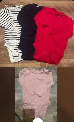 next.h&m長袖ロンパース4点セット