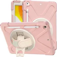 iPad 10.2インチ第7 8 9世代 用のケース 肩掛け 360度回転