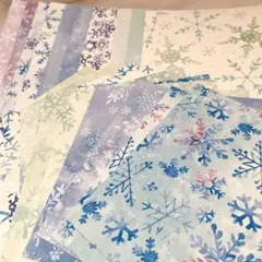 スタンピンアップ・デザイナーズペーパー　スノーフレーク６インチ２４枚セット