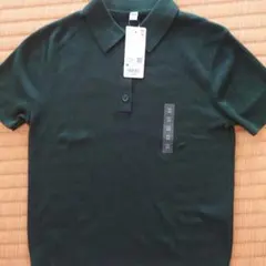 UNIQLO ポロセーター 半袖 ダークグリーン M 新品のサムネイル