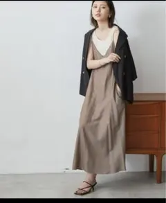 サテンロングキャミワンピース AUNT MARIE'S