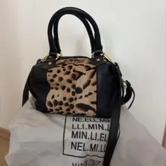 MIN.LI.ELL ヒョウ柄　レオパード　レザーショルダーバッグ
