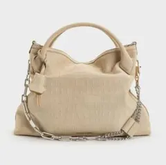 CHARLES&KEITH チェーン トートバッグ