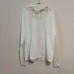 美品❣️Reve de MIYACO ホワイト　レースブラウス　トップス　Mサイズ MIYACO レースブラウス ミヤコ Reve de MIYACO