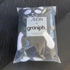 AEON x graniph コラボ　ブラックパンダぬいぐるみブランケット