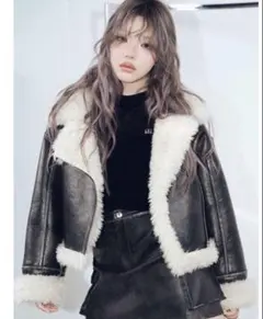 MURUA ヴィンテージライクショートフェイクムートン colorブラウン