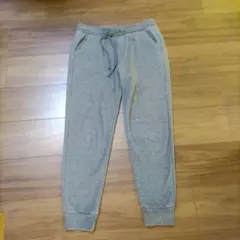 ユニクログレー ボアジョガーパンツ ウエストゴム付き