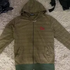 エヴィスEVISU ストライプ ジップアップパーカー
