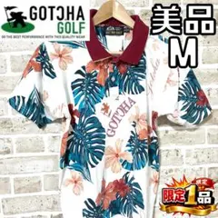 【早い者勝ち✨】ガッチャゴルフ メンズ 半袖 ポロシャツ Mサイズ 総柄のサムネイル