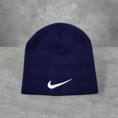 【00s】NIKE ビーニー　刺繍ロゴ　マルチボーダー　vintage Y2K