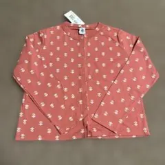 Petit Bateau 花柄カーディガン 赤色　140cm