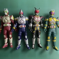 【仮面ライダーソフビ】RHSブレイド・カリス・ギャレン・レンゲル【フィギュア】