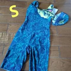 【新品未使用】arena　花柄　スポーツ用　競泳用水着 S　ブルー　キャップ付き