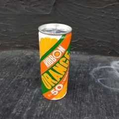昭和レトロ 日本セヴンアップ飲料 チェリオ オレンジ 250ml 空き缶