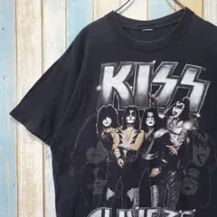1049☆kiss☆半袖Tシャツ☆バンT☆ツアーTシャツ☆ロゴプリント☆両面☆黒