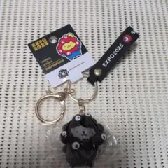 関西万博　立体マスコットストラップキーホルダー　モノクロ　ポムポムプリン
