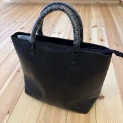 髭バッグ 黒レザー トートバッグ 本革 未使用 ハーヴェストレーベル