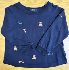 POLO petit main 刺繍 長袖 トレーナー ネイビー