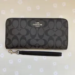 【訳あり】新品 COACH コーチ 長財布 シグネチャー ブラック
