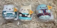 すみっコぐらし　デニーズ　てのりぬいぐるみ　3点セット　しろくま　ねこ　とかげ